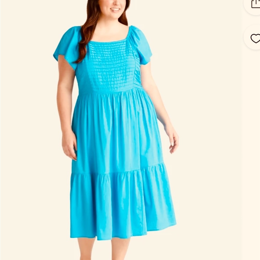 NWT Terra & Sky Blue Dress. Size 3X - Picture 3 of 9